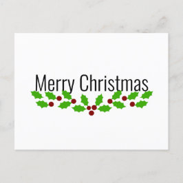 Cartes Pour Fêtes Annuelles Joyeux Noël avec Holly
