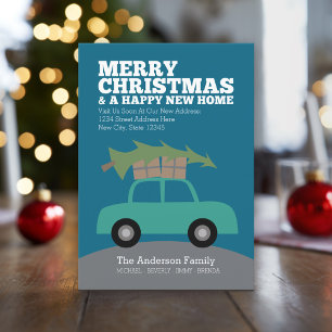Cartes Pour Fêtes Annuelles Joyeux Noël avec nouvelle adresse résidentielle Dé