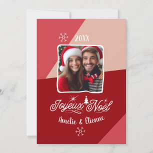 Cartes Pour Fêtes Annuelles Joyeux Noël Avec Photo French Christmas Custom Pic