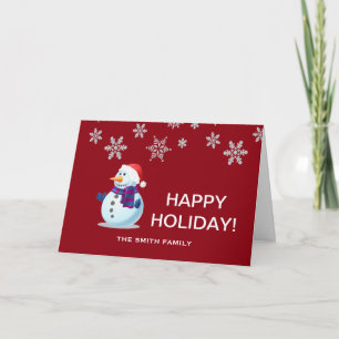 Cartes Pour Fêtes Annuelles Joyeux Noël avec Snowman