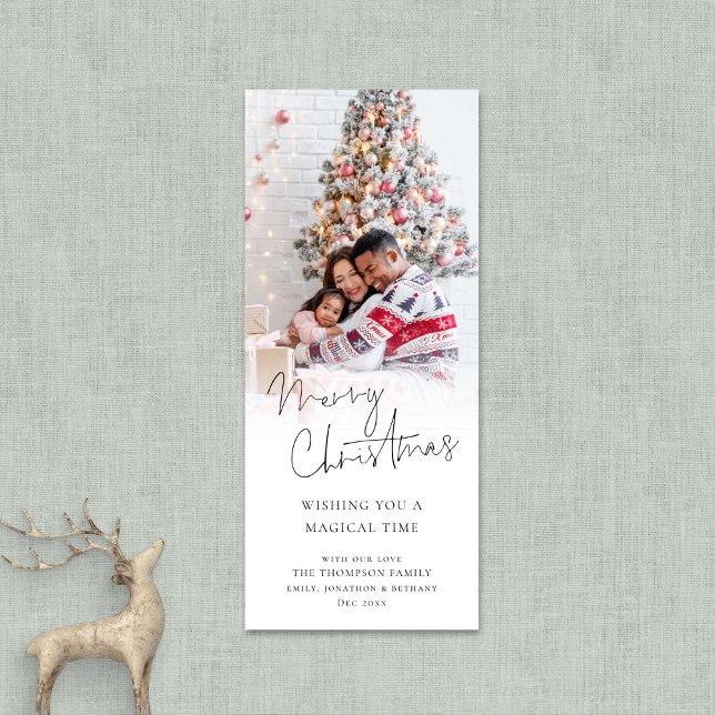 Cartes Pour Fêtes Annuelles Joyeux Noël avec superposition photo moderne (Créateur téléchargé)