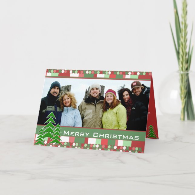 Cartes Pour Fêtes Annuelles Joyeux Noël avec votre photo (Devant)