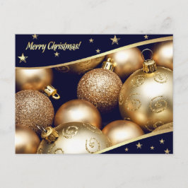 Cartes Pour Fêtes Annuelles Joyeux Noël. Baubles d'or