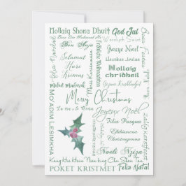 Cartes Pour Fêtes Annuelles Joyeux Noël Beaucoup de langues Typographie