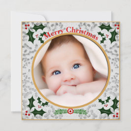 Cartes Pour Fêtes Annuelles Joyeux Noël bébé bébé famille photo personnalisée