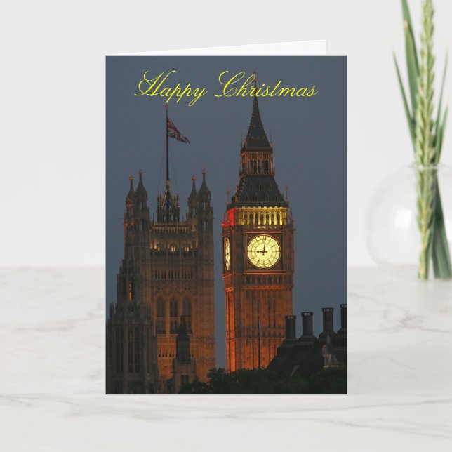 Cartes Pour Fêtes Annuelles Joyeux Noël-Big Ben-Londres (Devant)