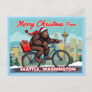 Cartes Pour Fêtes Annuelles Joyeux Noël Bigfoot depuis Seattle Washington