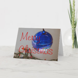 Cartes Pour Fêtes Annuelles Joyeux Noël bleu Ornement