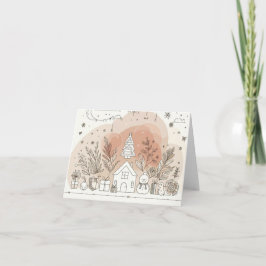 Cartes Pour Fêtes Annuelles Joyeux Noël Bohème