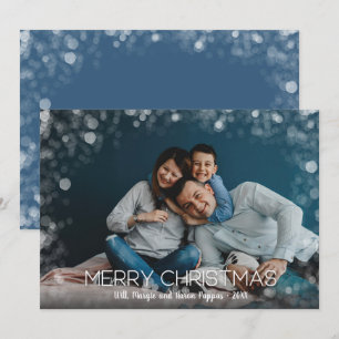 Cartes Pour Fêtes Annuelles Joyeux Noël Bokeh Frontière Photo