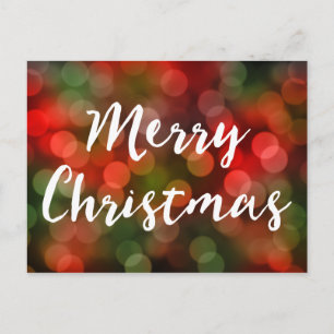 Cartes Pour Fêtes Annuelles Joyeux Noël Bokeh Lumières