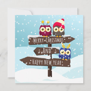 Cartes Pour Fêtes Annuelles Joyeux Noël/Bonne année
