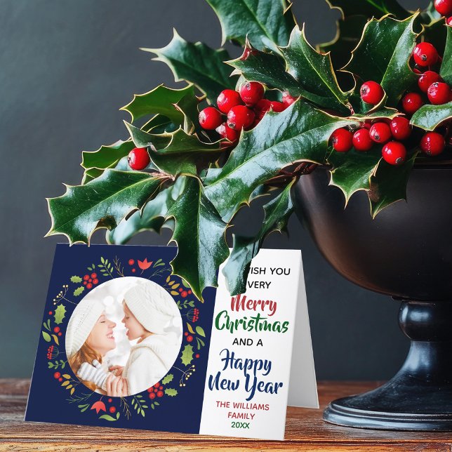 Cartes Pour Fêtes Annuelles Joyeux Noël Bonne année Belle photo (Créateur téléchargé)