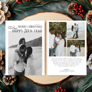 Cartes Pour Fêtes Annuelles Joyeux Noël Bonne Année Famille 4 Photos