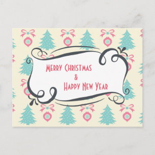 Cartes Pour Fêtes Annuelles Joyeux Noël Bonne année Festive Salutation