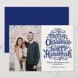 Cartes Pour Fêtes Annuelles Joyeux Noël Bonne Hanouka Famille Photo