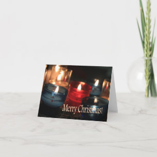 Cartes Pour Fêtes Annuelles Joyeux Noël Brûler des bougies Noël