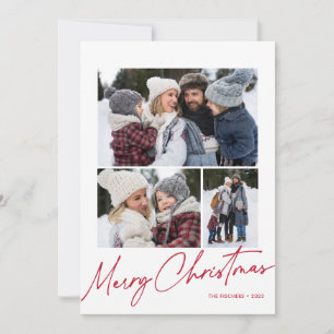 Cartes Pour Fêtes Annuelles Joyeux Noël Calligraphie Script Simple 4 Photo