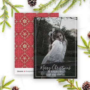 Cartes Pour Fêtes Annuelles Joyeux Noël Calligraphie Script Simple Photo