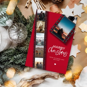 Cartes Pour Fêtes Annuelles Joyeux Noël Caméra Roll 6 Photo Collage