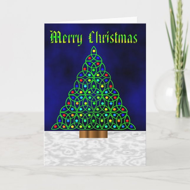 Cartes Pour Fêtes Annuelles Joyeux Noël celtique (Devant)