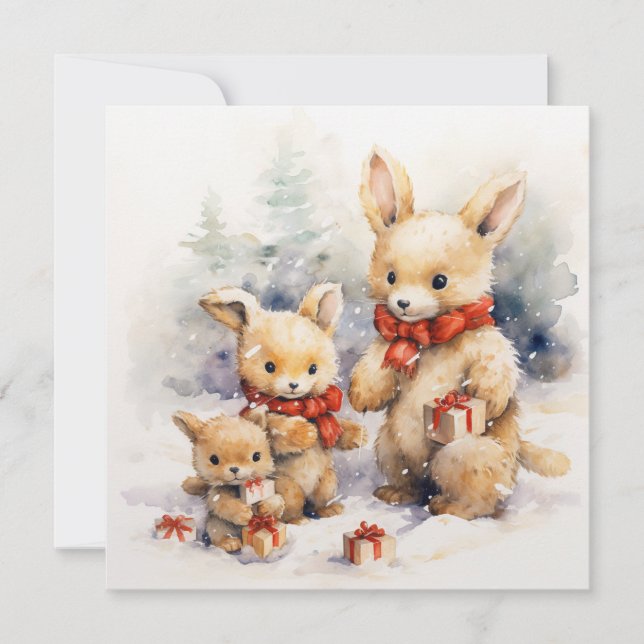 Cartes Pour Fêtes Annuelles Joyeux Noël chaleureux (Devant)