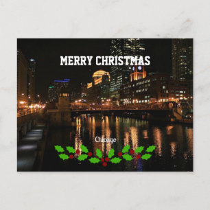 Cartes Pour Fêtes Annuelles Joyeux Noël - Chicago Skyline
