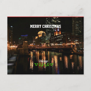 Cartes Pour Fêtes Annuelles Joyeux Noël - Chicago Skyline