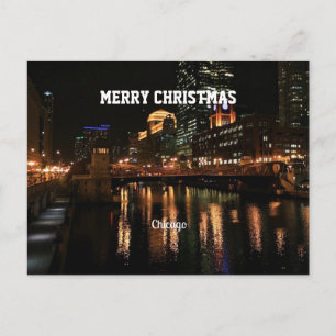 Cartes Pour Fêtes Annuelles Joyeux Noël - Chicago Skyline