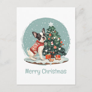Cartes Pour Fêtes Annuelles Joyeux Noël chien Boston Terrier