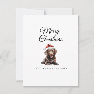 Cartes Pour Fêtes Annuelles Joyeux Noël chien labrador chocolat