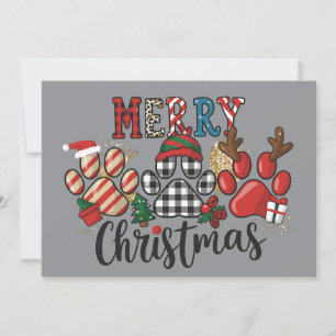 Cartes Pour Fêtes Annuelles Joyeux Noël Chiens Maman pour Chiens Pattes