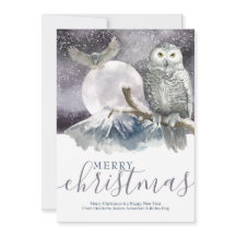 Joyeux Noël Chouette neigeuse Personnalisée