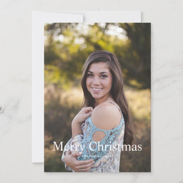 Cartes Pour Fêtes Annuelles Joyeux Noël classique Rustique vacances photo (Devant)