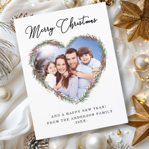 Cartes Pour Fêtes Annuelles Joyeux Noël client photos vacances spécifiques H