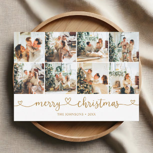Cartes Pour Fêtes Annuelles Joyeux Noël Coeur photo Collage