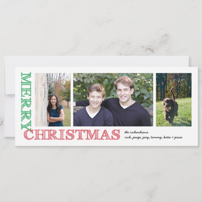 Cartes Pour Fêtes Annuelles Joyeux Noël coincé (Devant)