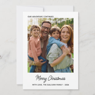 Cartes Pour Fêtes Annuelles Joyeux Noël Collage Familial 4-Photos