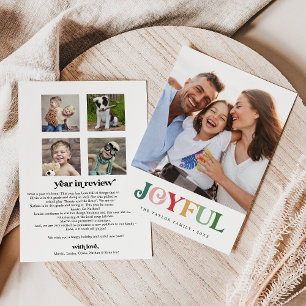 Cartes Pour Fêtes Annuelles Joyeux Noël coloré Année En révision Portrait