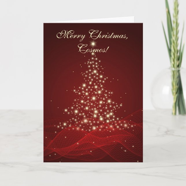 Cartes Pour Fêtes Annuelles Joyeux Noël, cosmos ! (Devant)