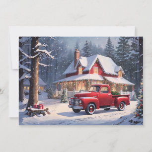 Cartes Pour Fêtes Annuelles Joyeux Noël Cottage Vintage