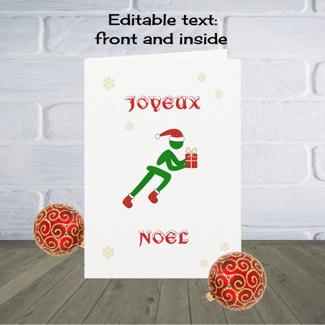 Cartes Pour Fêtes Annuelles Joyeux Noel coureur de noël (Créateur téléchargé)