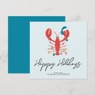 Cartes Pour Fêtes Annuelles Joyeux Noël   Crabe homard de plage de vacances