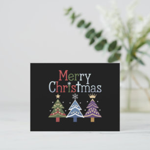 Cartes Pour Fêtes Annuelles Joyeux Noël Croix Arbre de Noël Rétro