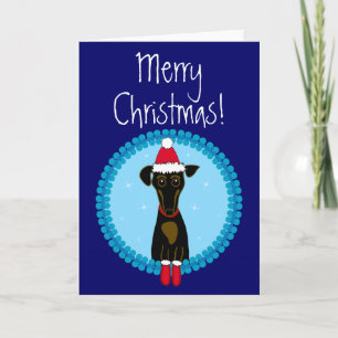 Cartes Pour Fêtes Annuelles Joyeux Noël Dachshund