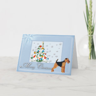 Cartes Pour Fêtes Annuelles Joyeux Noël d'Airedale Terrier
