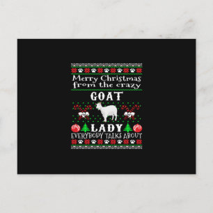 Cartes Pour Fêtes Annuelles Joyeux Noël Dame Chèvre Cadeau Moches