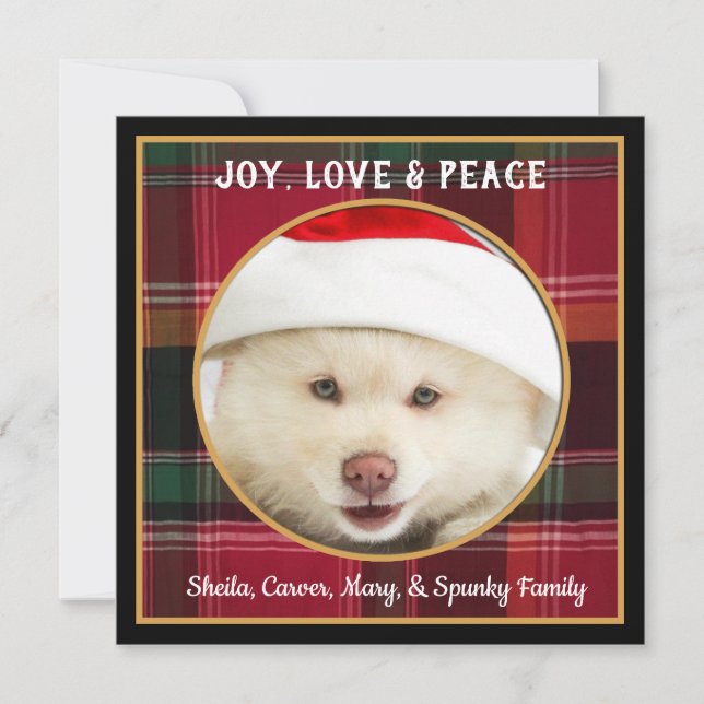 Cartes Pour Fêtes Annuelles Joyeux Noël d'amour de la joie (Devant)
