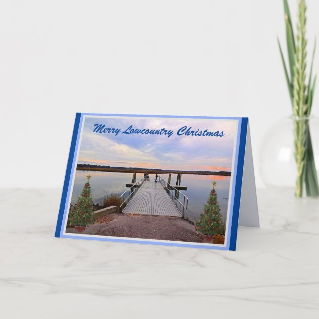 Cartes Pour Fêtes Annuelles Joyeux Noël dans les basses terres Bluffton Caroli (Devant)