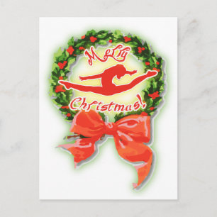Cartes Pour Fêtes Annuelles Joyeux Noël Danse Danse Gymnastique
